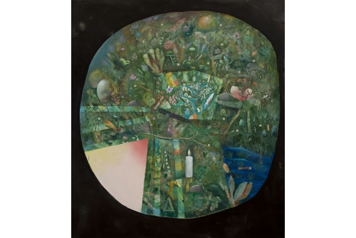 David Lafrance, Faire pousser, 2014
Huile sur toile
203 x 183 cm (80” x 72”)
Collection Hydro-Québec
