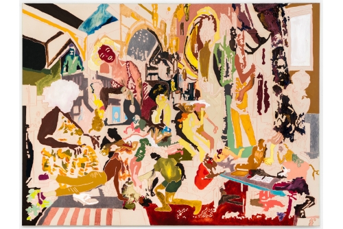Cindy Phenix, The Light Does Not Increase, 2018
Huile et pastel sur toile
183 x 244 cm (72″ x 96″)
