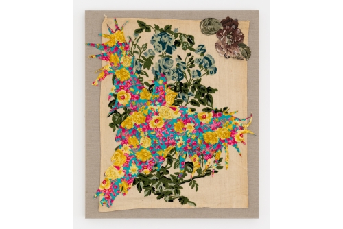Cindy Phenix, Affect as Central, 2020
Textile, huile, pastel et colle archive sur lin
123 x 152,5 cm (36” x 30”)
VENDUE
