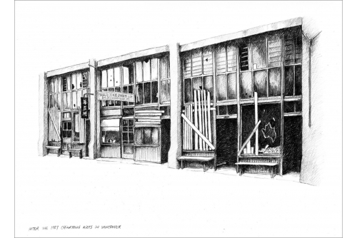 Karen Tam, After the 1907 Chinatown Riots in Vancouver (série Ruinscape Drawings), 2020
Crayon sur Strathmore (NON ENCADRÉE)
22,86 x 30,48 cm (9” x 12”)
