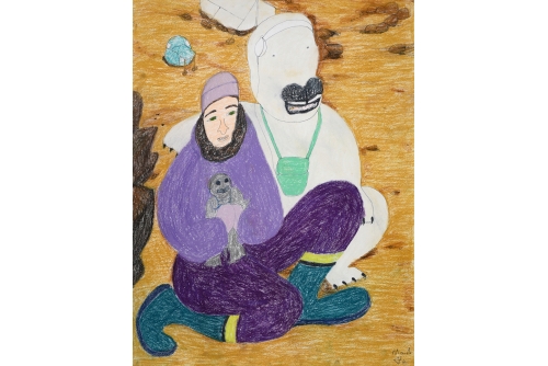 Shuvinai Ashoona, Untitled, 2020
Encre et pastel sur papier (NON ENCADRÉE)
76 x 58,5 cm (29,9” x 23”)
