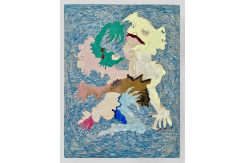 Cindy Phenix, Tolerance for Ambiguity, 2021
Huile et crayon de couleur sur panneau de bois
30,5 x 22,9 cm (12” x 9”)
