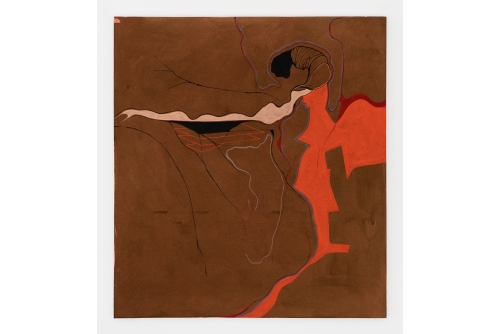 <strong>Moridja Kitenge Banza, Chiromancie #12 – Goma n°6, 2021</strong>
Acrylic and sand on canvas
152 x 137 cm (60” x 54”)
