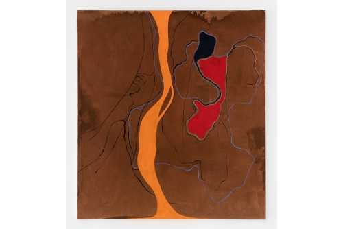 <strong>Moridja Kitenge Banza, Chiromancie #12 – Goma n°7, 2021</strong>
Acrylic and sand on canvas
152 x 137 cm (60” x 54”)
