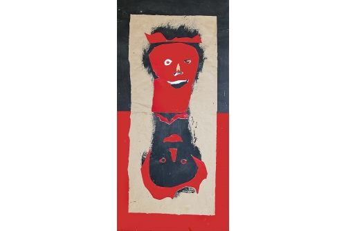 Nathan Eugene Carson, Black Queen / Red Queen, 2021
Mixed media on paper [UNFRAMED]
96,5 x 46 cm (38” x 18”)
Sold
