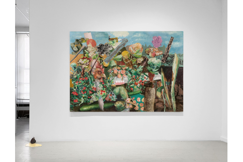 <strong>David Lafrance, Le jardin bouge, 2021</strong>
Acrylic on wood
152,4 x 213,4 cm (60” x 84”)
