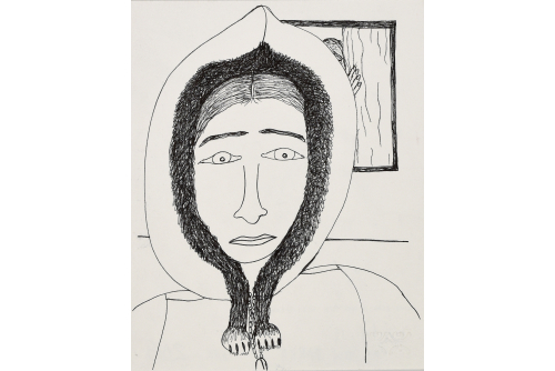 Shuvinai Ashoona, Someday, my New Parka at Year 2018, 2018
Graphite and ink on paper (FRAMED)
25,5 x 20,6 cm (10” x 8,2”)
