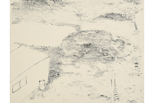 Shuvinai Ashoona, Untitled (ASHO-148-0028), 1993-1994
Graphite et encre sur papier (ENCADRÉE)
25,6 x 33,1 cm (10” x 13”)
