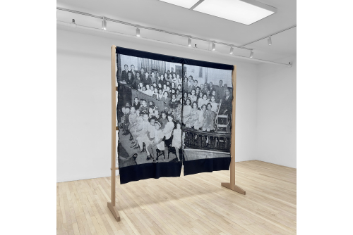 Michaëlle Sergile, Sunday School, 2021-2023
Jacquard cotton weaves, wood structure
167,6 x 213.4 cm (66” x 84”)
