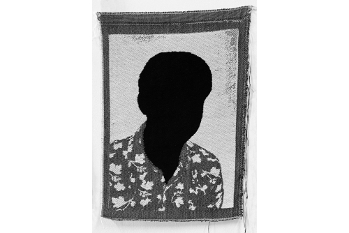 Michaëlle Sergile, Ombre portrait 10 (Miguel), 2023
Jacquard double cotton weaving
56 x 36.8 cm (22” x 14,5”)
