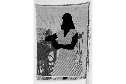 Michaëlle Sergile, Ombre portrait 9 (Gran Carmel), 2023
Jacquard double cotton weaving
58,5 x 39 cm (23” x 15,5”)
