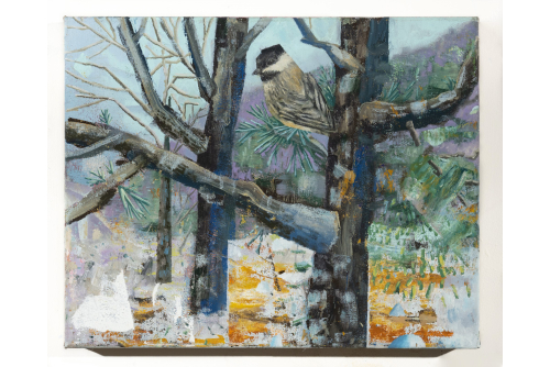 David Lafrance, Poiriers 10, 2023
Huile sur toile
40,6 x 50,8 cm (16” x 20”)

