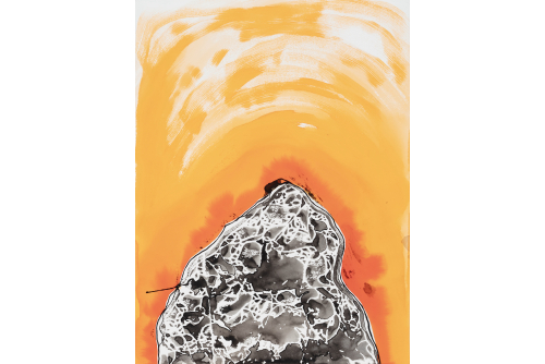 Farzaneh Rezaei, Ruptures, 2023
Ink and saffron on paper (UNFRAMED)
61 x 46 cm (24” x 18”)
