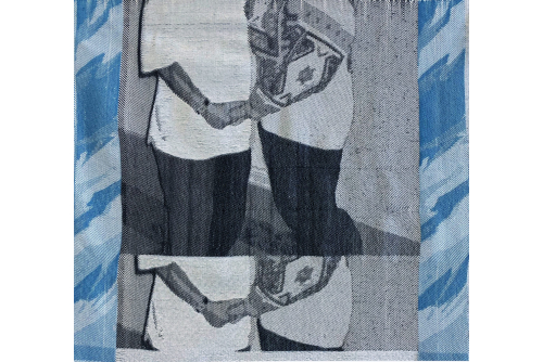Michaëlle Sergile, Beloved (1988), 2024
Jacquard double cotton weaving
69,2 x 78,7 cm (27,3” x 31”)
