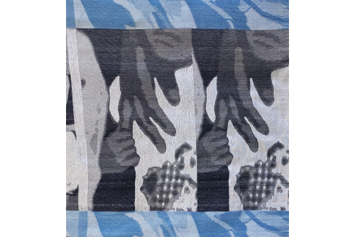 Michaëlle Sergile, Untitled/Sans titre, 2024
Jacquard double cotton weaving
78,7 x 66 cm (31” x 26”)
