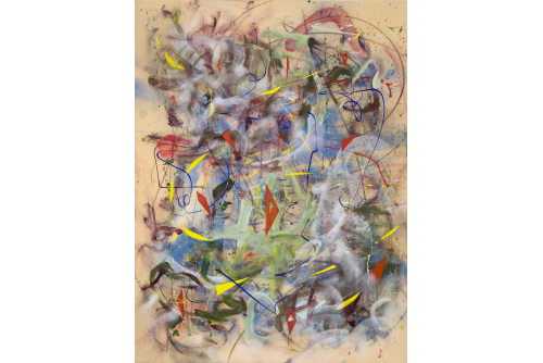 Olivier Vilaire, Vent Septentrional Papa Loko, 2024
Acrylique, fusain et peinture en aérosol sur toile
182.9 x 137.2 cm (72” x 54”)
9000 $

