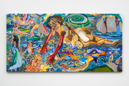 Cindy Phenix, A Spell to Repeal a Certain Degree of Ghosts, 2025
Oil and pastel on linen
122 x 243.8 cm
(48 x 96″)
