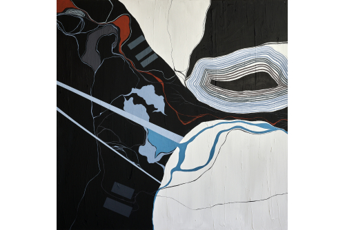 Moridja Kitenge Banza, Chiromancie #16 n°6, 2024
Acrylic on canvas
122 x 122 cm
(48” x 48”)

